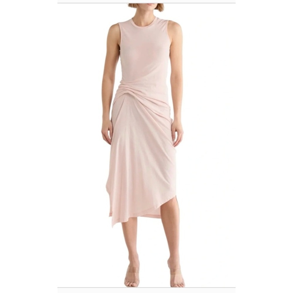 AllSaints sz 10 Rivi Draped Midi Dress NWT Mauve Pink Sleeveless new tags H